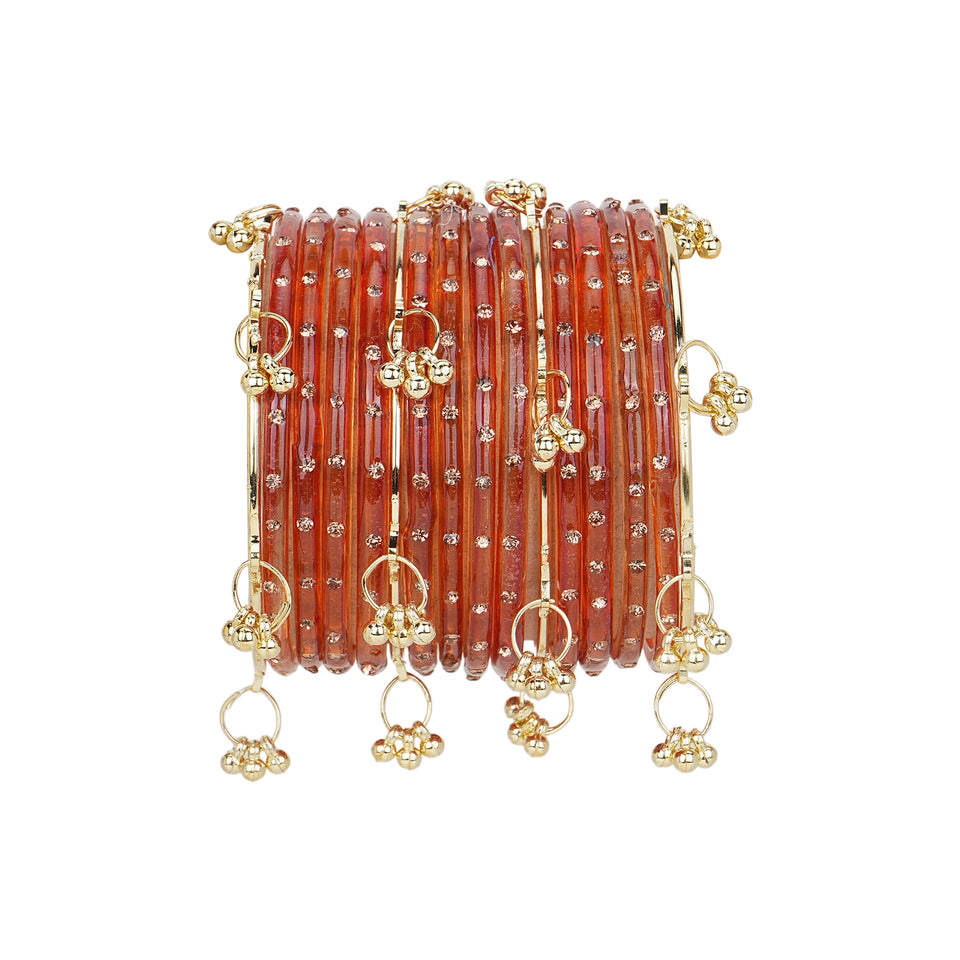Kashmiri Ghungroo with Glass bangles by Leshya
