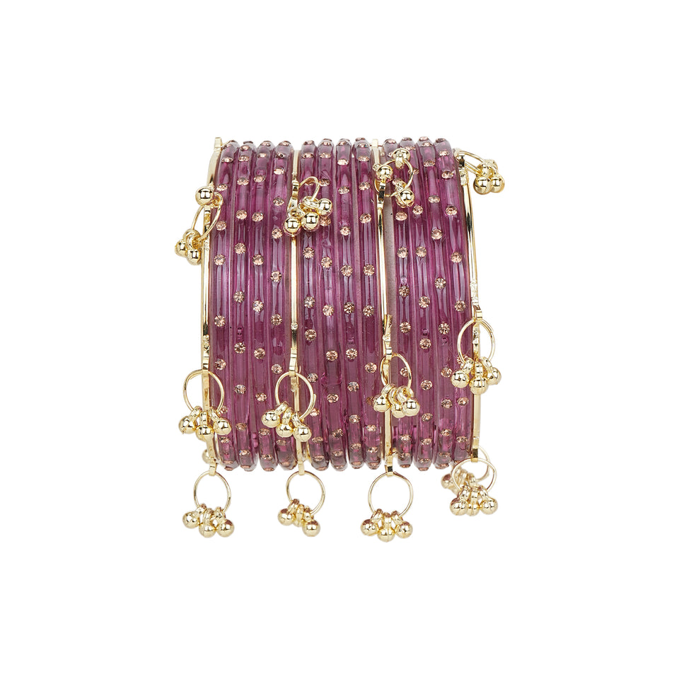 Kashmiri Ghungroo with Glass bangles by Leshya
