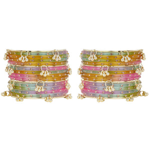 Kashmiri Ghungroo with Glass bangles by Leshya