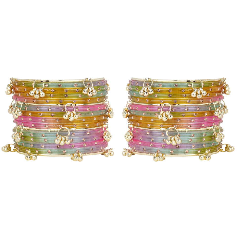 Kashmiri Ghungroo with Glass bangles by Leshya