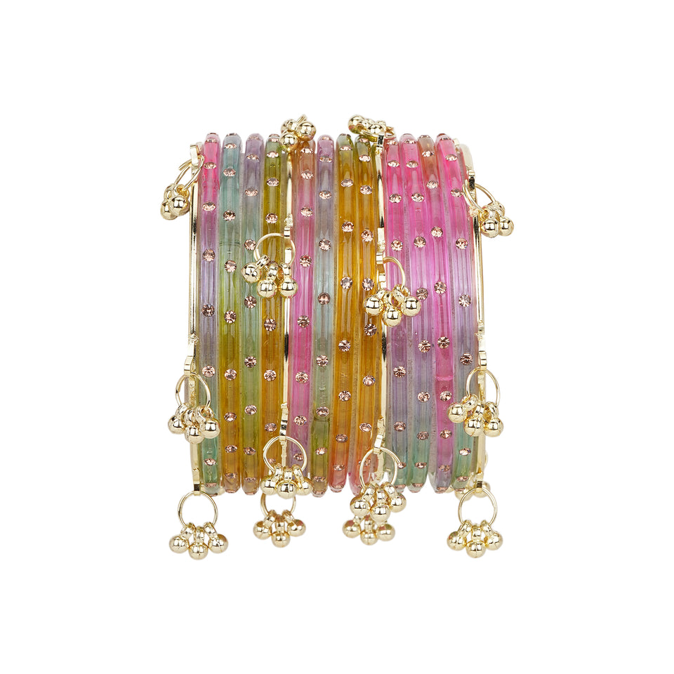Kashmiri Ghungroo with Glass bangles by Leshya