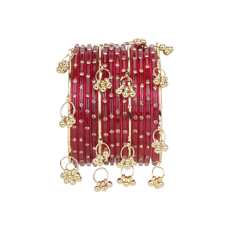 Kashmiri Ghungroo with Glass bangles by Leshya
