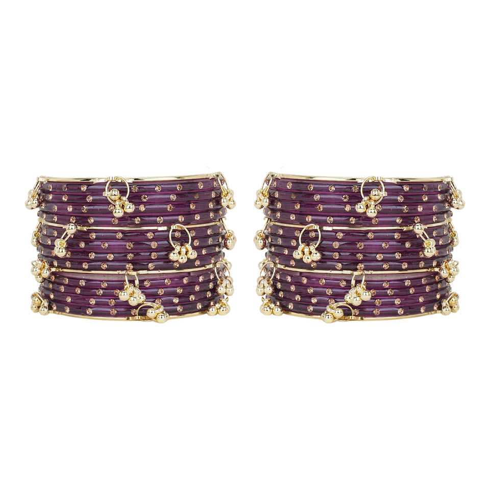Kashmiri Ghungroo with Glass bangles by Leshya