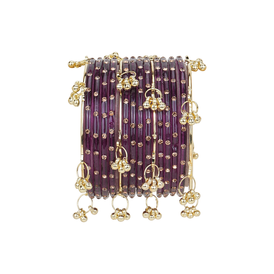 Kashmiri Ghungroo with Glass bangles by Leshya