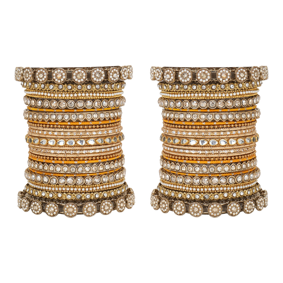 Traditional Style Bangle set for two hands by Leshya