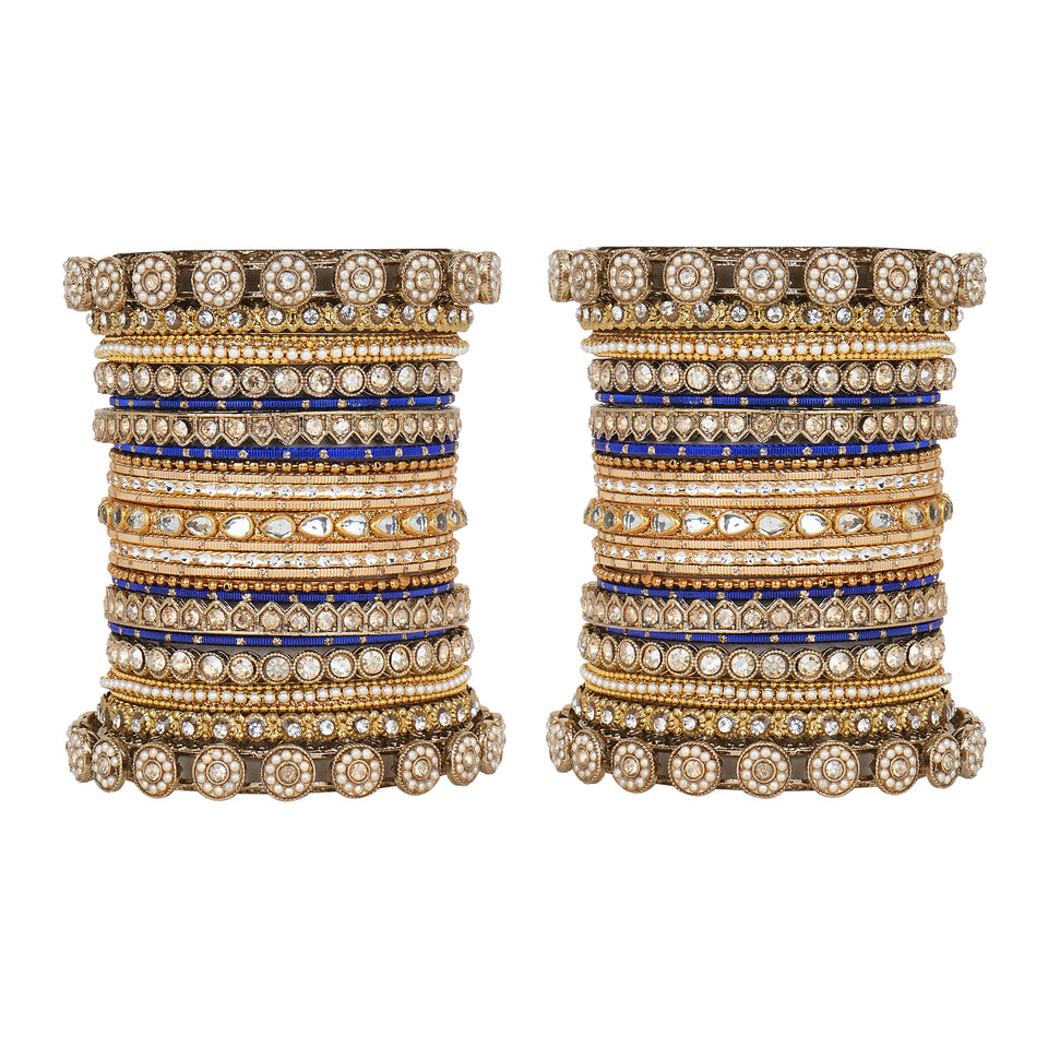 Traditional Style Bangle set for two hands by Leshya