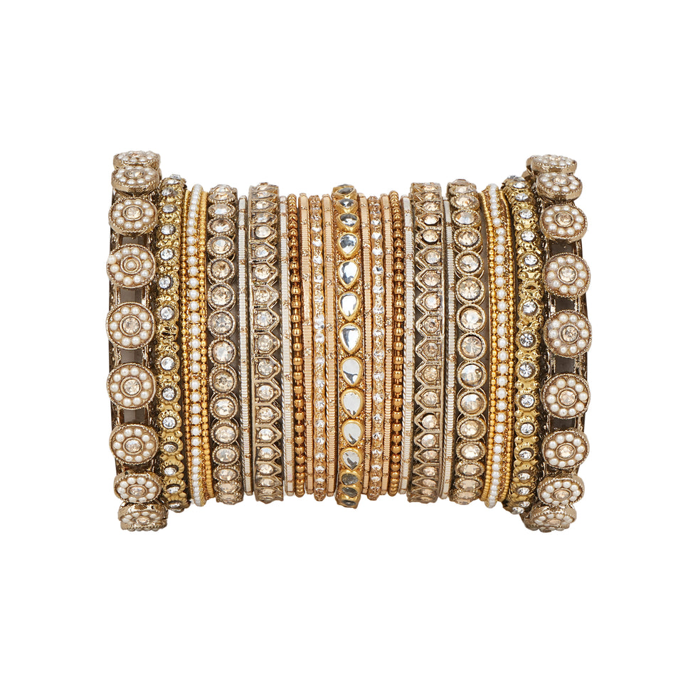 Traditional Style Bangle set for two hands by Leshya