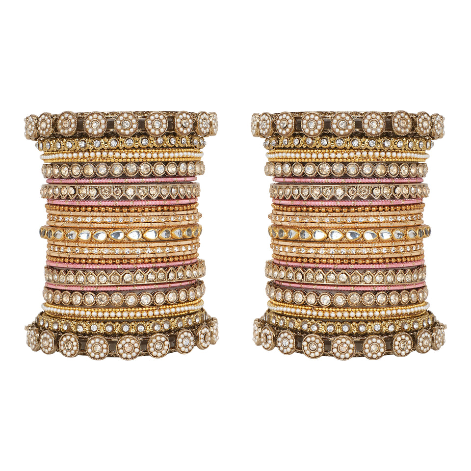 Traditional Style Bangle set for two hands by Leshya
