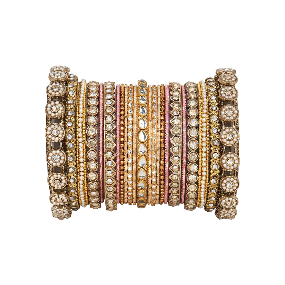 Traditional Style Bangle set for two hands by Leshya
