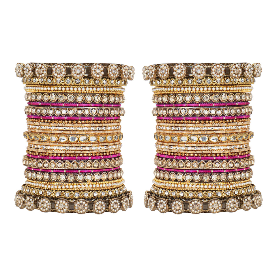 Traditional Style Bangle set for two hands by Leshya