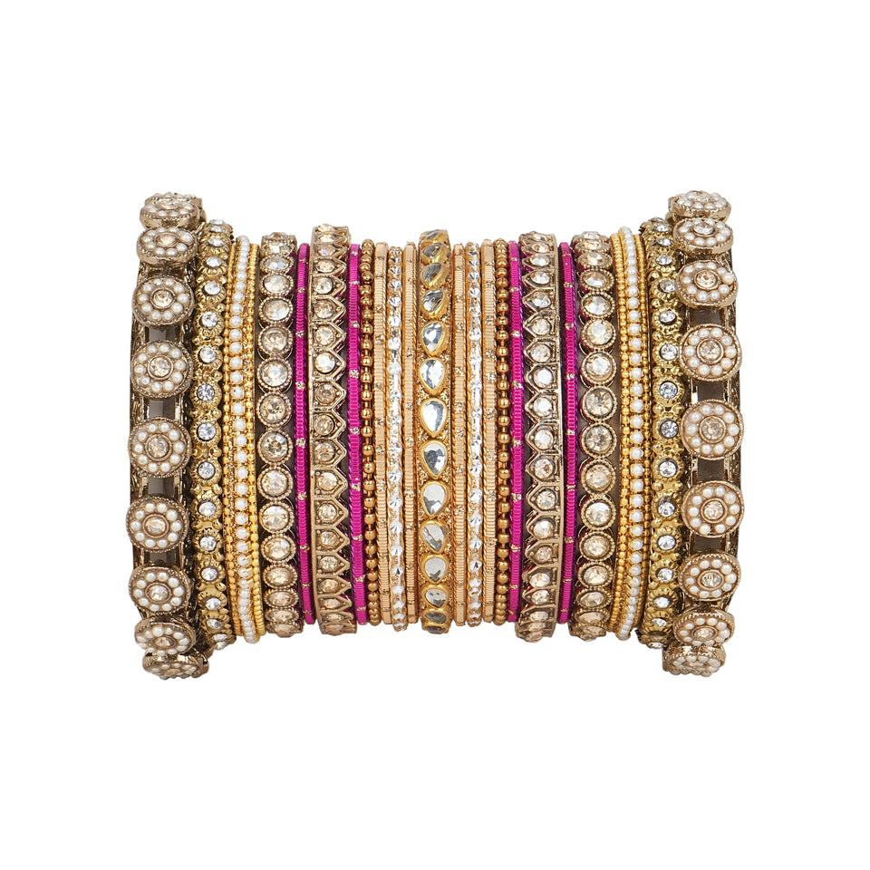 Traditional Style Bangle set for two hands by Leshya