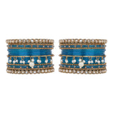 Bridal Jhumki Style Bangle set for two hands by Leshya (Glass)
