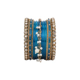 Bridal Jhumki Style Bangle set for two hands by Leshya (Glass)