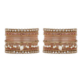 Bridal Jhumki Style Bangle set for two hands by Leshya (Glass)