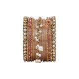 Bridal Jhumki Style Bangle set for two hands by Leshya (Glass)