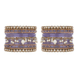 Bridal Jhumki Style Bangle set for two hands by Leshya (Glass)
