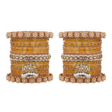 Bridal Jhumki Style Bangle set for two hands by Leshya (Glass)