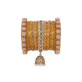 Bridal Jhumki Style Bangle set for two hands by Leshya (Glass)