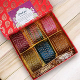 Gifting Box Set of 6 Dotted Glass with kashmiri ghungroo by Leshya
