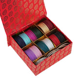 Gifting Box Set of 12 colours with Stone bangles by Leshya (Plus size)