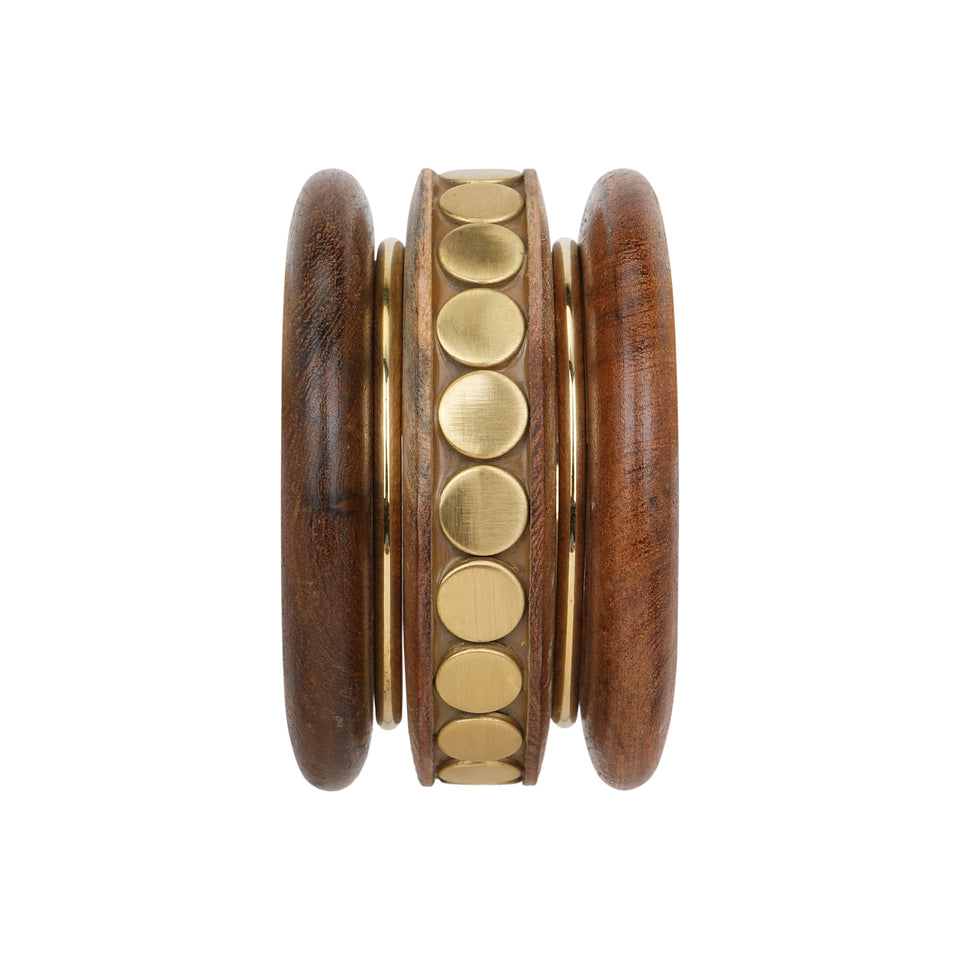 Modern Wooden Bangle Stack by Leshya