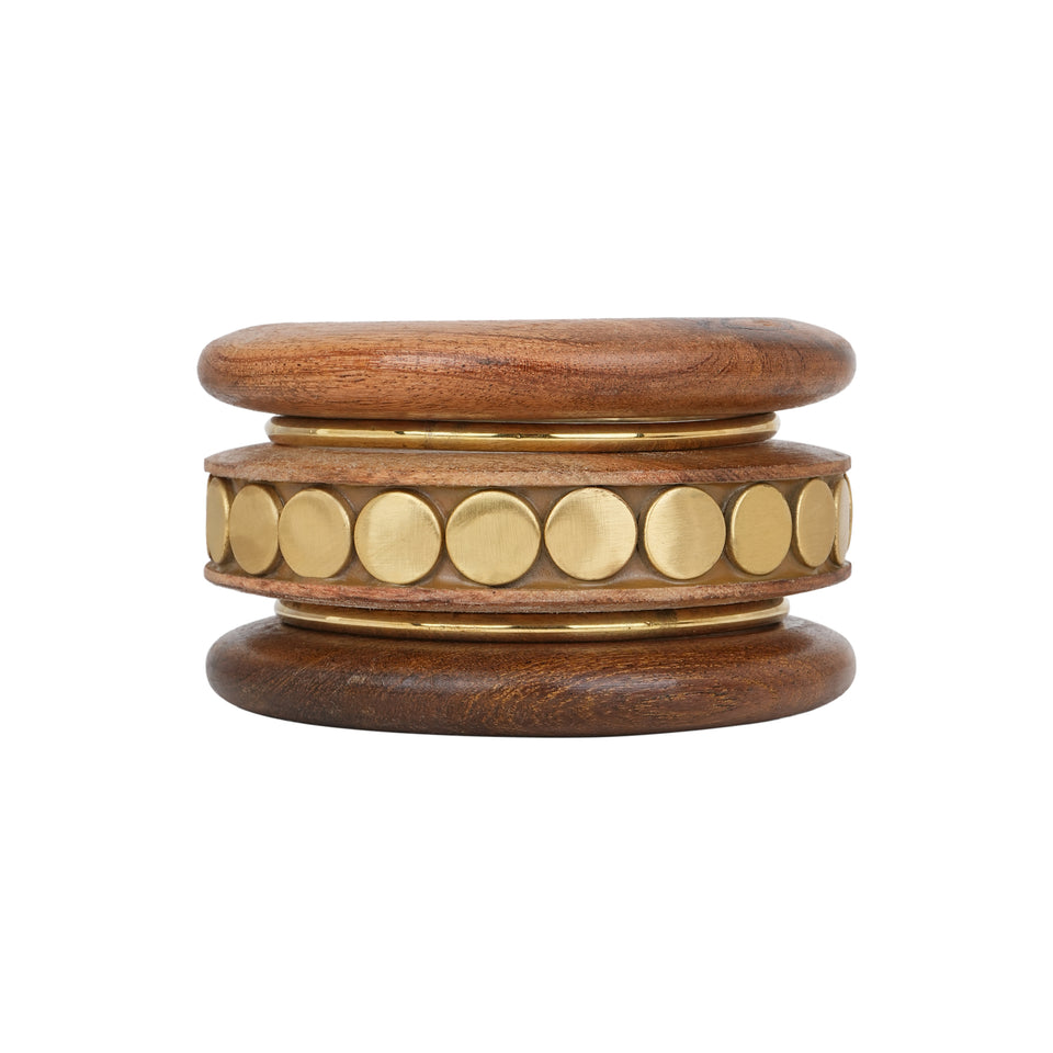 Modern Wooden Bangle Stack by Leshya