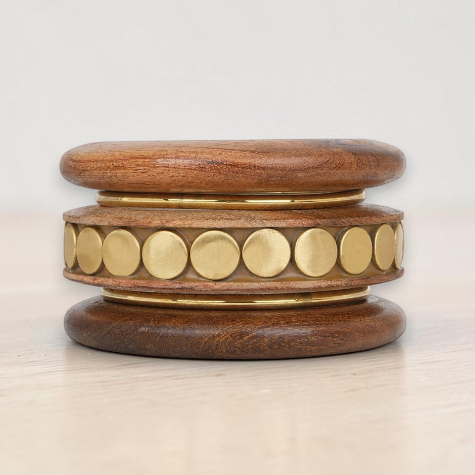 Modern Wooden Bangle Stack by Leshya