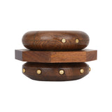 Modern Wooden Bangle Stack by Leshya