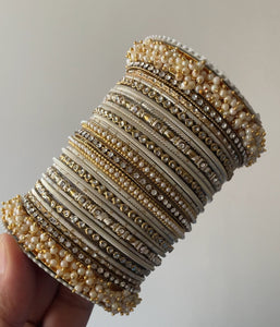 Set of 2 Fancy Bridal Bangle sets by Leshya