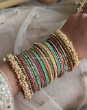 Set of 2 Fancy Bridal Bangle sets by Leshya