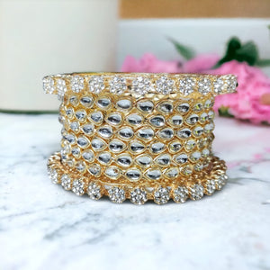 Traditional Kundan Kada set by Leshya