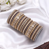 Rich Texture bangle set with Silk thread Bangles by Leshya