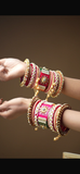 Traditional Rajasthani Bridal Chura by Leshya with Latkan