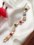 Multi Coloured Stone chain bracelet