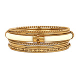 Modern Tribal Bangle Stack by Leshya