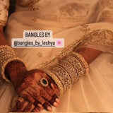 Bridal Mirror Bangle Set with Jhumki by Leshya
