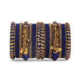 Set of 27 Thread Jhumki bangle set by Leshya