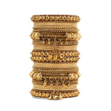 Set of 27 Thread Jhumki bangle set by Leshya