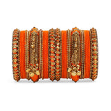 Set of 27 Thread Jhumki bangle set by Leshya