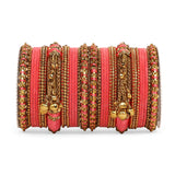 Set of 27 Thread Jhumki bangle set by Leshya