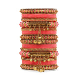 Set of 27 Thread Jhumki bangle set by Leshya