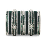 Set of 27 Shinning Metal Lac bangle set by Leshya