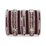 Set of 27 Shinning Metal Lac bangle set by Leshya