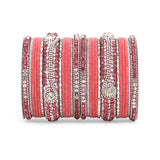Set of 27 Shinning Metal Lac bangle set by Leshya