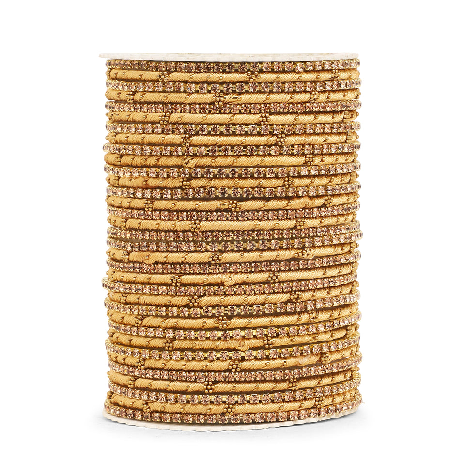 Elegant Colored Thread Bangle Set