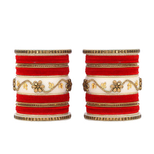 Bridal Bangle set with Velvet bangles
