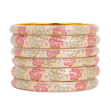 Set of 6 Pink Pista Bracelets by Leshya