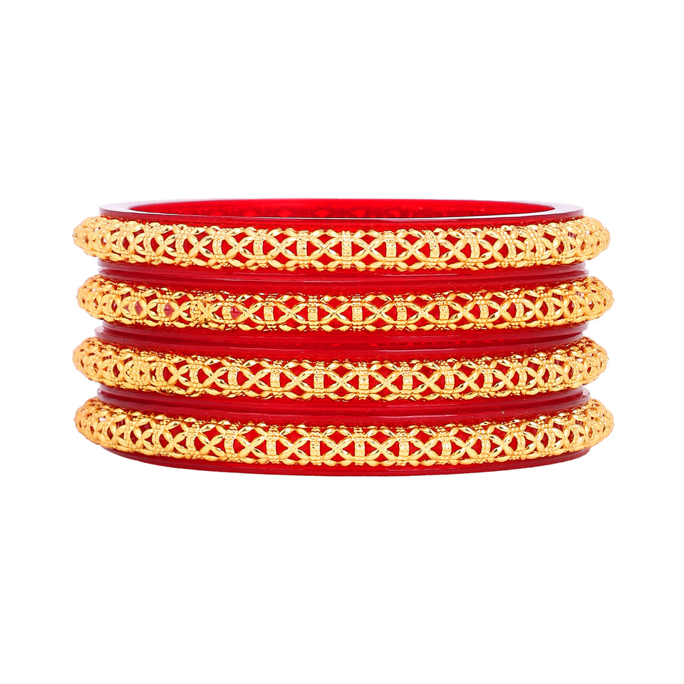Set of 4 Golden Dailywear Bracelets by Leshya