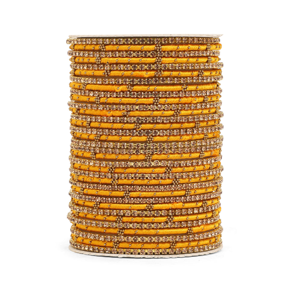 Elegant Colored Thread Bangle Set