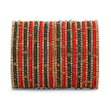 Elegant Colored Thread Bangle Set